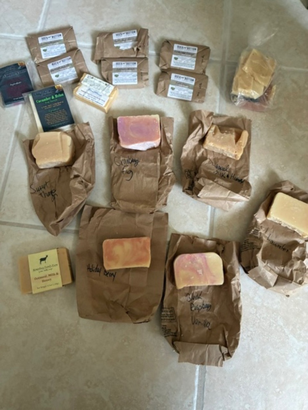 Goat milk soap sample bundle set